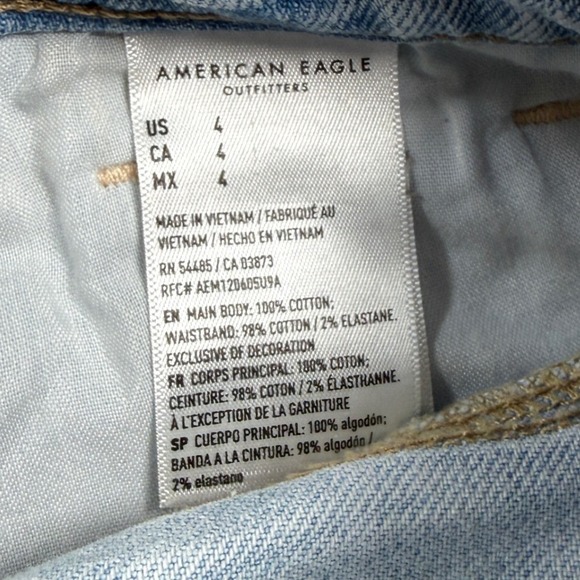 American Eagle Denim Jean Skort Light Wash Size 4 Chic Summer Casual Y2K 90s - Picture 4 of 12
